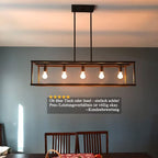 5-Light Brushed Nickel Chandelier with Shade 26" Rustic