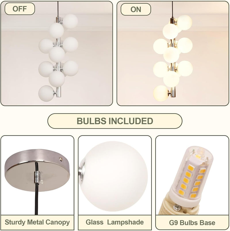 5-Light Brushed Nickel Chandelier with Shade 26" Rustic