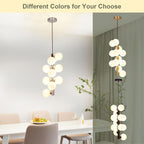 5-Light Brushed Nickel Chandelier with Shade 26" Rustic