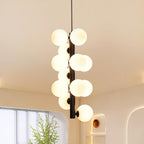 5-Light Brushed Nickel Chandelier with Shade 26" Rustic