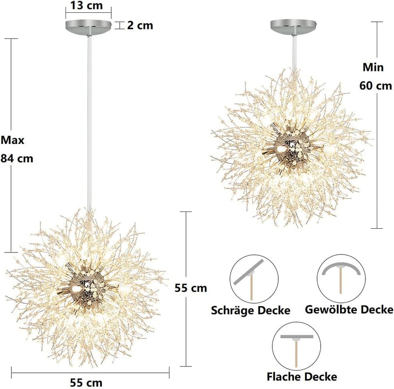 5-Light Brushed Nickel Chandelier with Shade 26" Rustic