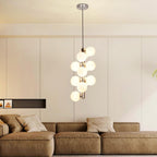 5-Light Brushed Nickel Chandelier with Shade 26" Rustic