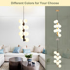 5-Light Brushed Nickel Chandelier with Shade 26" Rustic