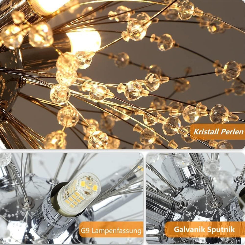 5-Light Brushed Nickel Chandelier with Shade 26" Rustic
