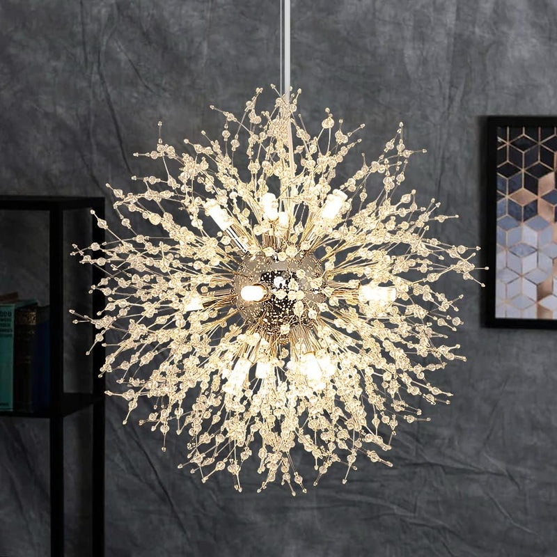 5-Light Brushed Nickel Chandelier with Shade 26" Rustic
