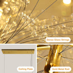 5-Light Brushed Nickel Chandelier with Shade 26" Rustic