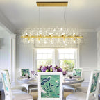 5-Light Brushed Nickel Chandelier with Shade 26" Rustic