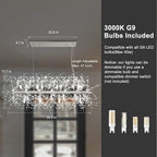 5-Light Brushed Nickel Chandelier with Shade 26" Rustic