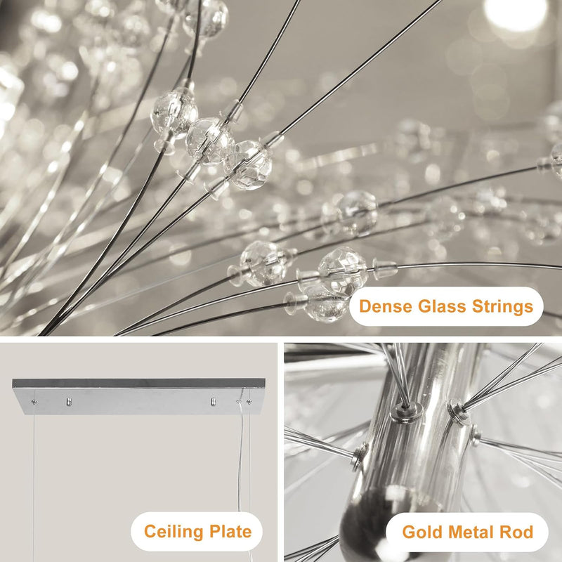 5-Light Brushed Nickel Chandelier with Shade 26" Rustic