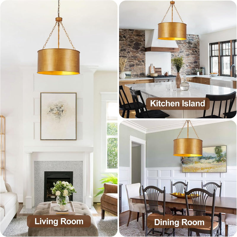 5-Light Brushed Nickel Chandelier with Shade 26" Rustic