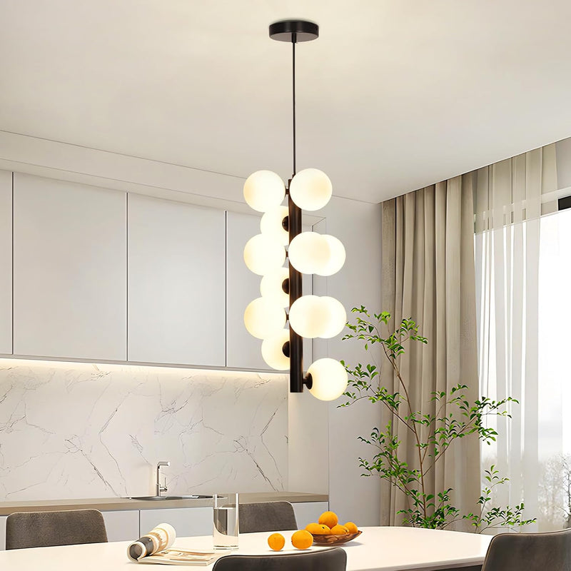 5-Light Brushed Nickel Chandelier with Shade 26" Rustic