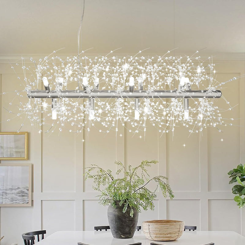 5-Light Brushed Nickel Chandelier with Shade 26" Rustic