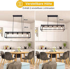 5-Light Brushed Nickel Chandelier with Shade 26" Rustic