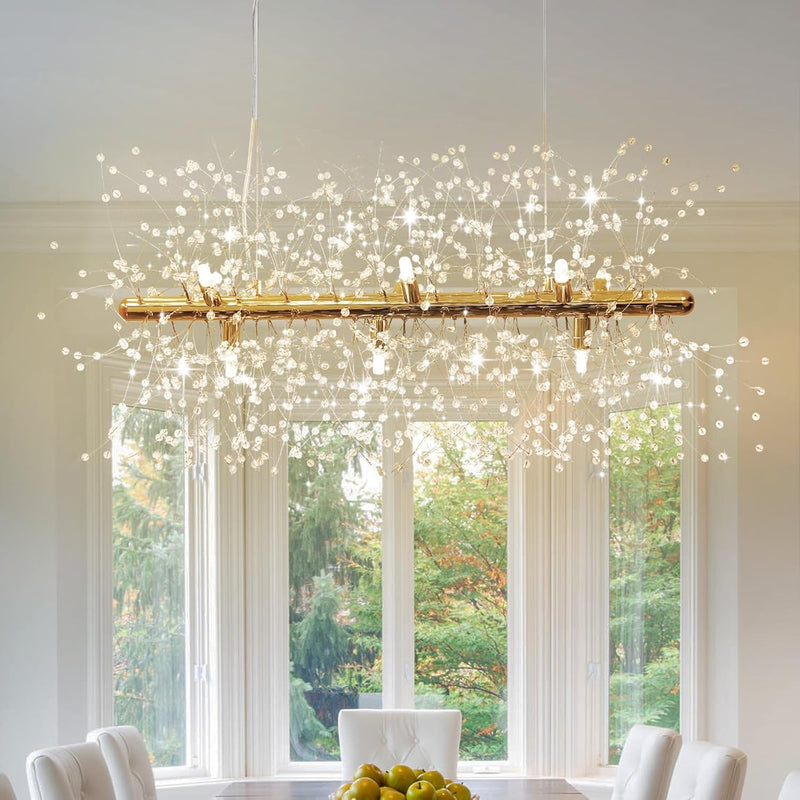 5-Light Brushed Nickel Chandelier with Shade 26" Rustic