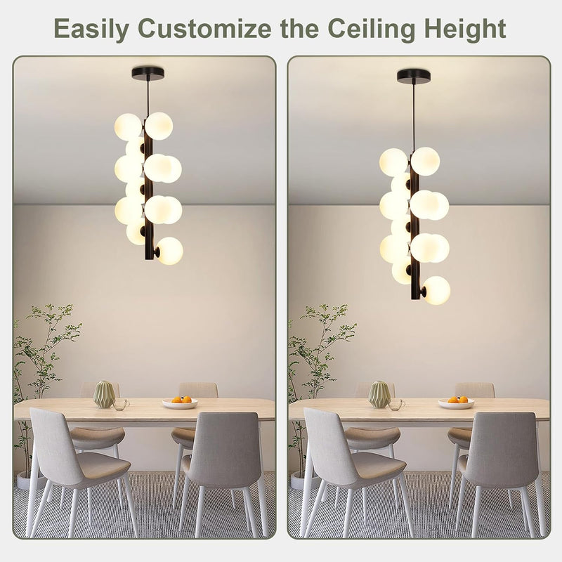 5-Light Brushed Nickel Chandelier with Shade 26" Rustic