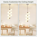 5-Light Brushed Nickel Chandelier with Shade 26" Rustic