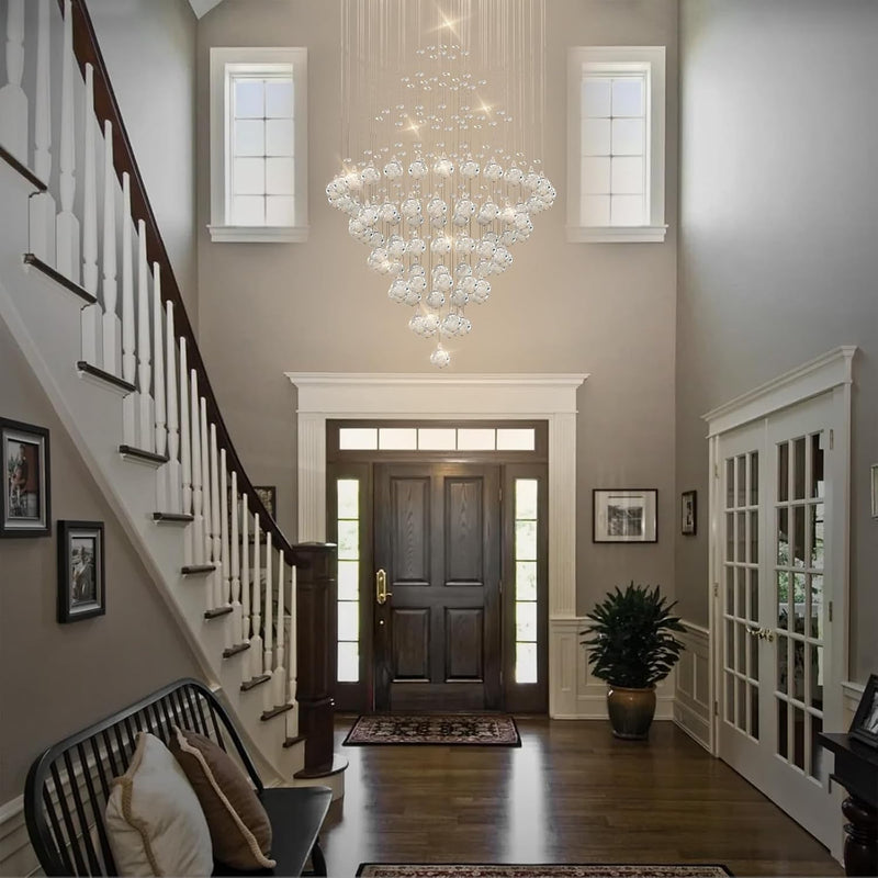 5-Light Brushed Nickel Chandelier with Shade 26" Rustic