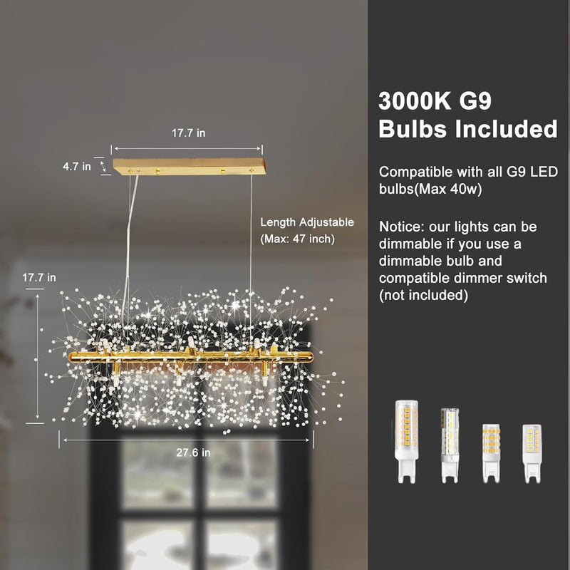 5-Light Brushed Nickel Chandelier with Shade 26" Rustic