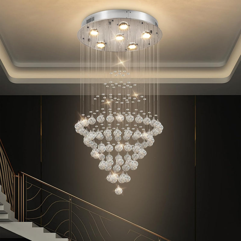 5-Light Brushed Nickel Chandelier with Shade 26" Rustic