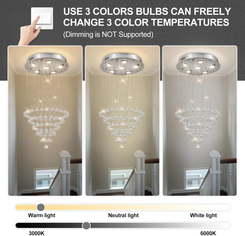 5-Light Brushed Nickel Chandelier with Shade 26" Rustic