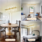 5-Light Brushed Nickel Chandelier with Shade 26" Rustic