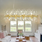 5-Light Brushed Nickel Chandelier with Shade 26" Rustic