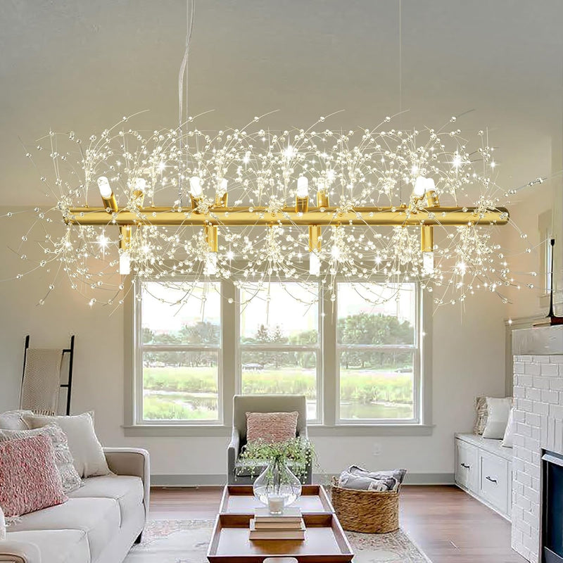 5-Light Brushed Nickel Chandelier with Shade 26" Rustic