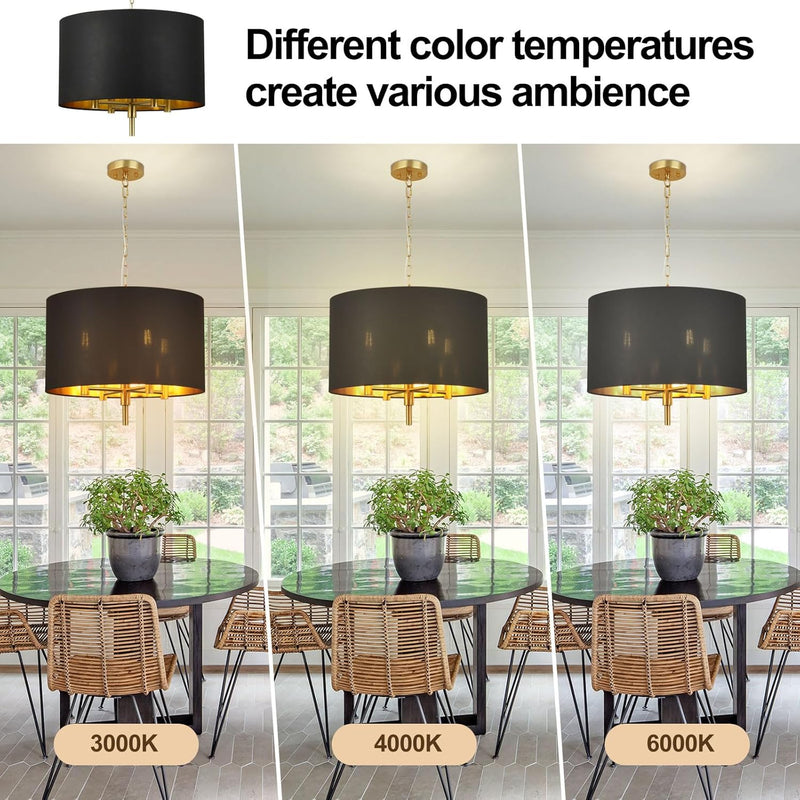 5-Light Brushed Nickel Chandelier with Shade 26" Rustic