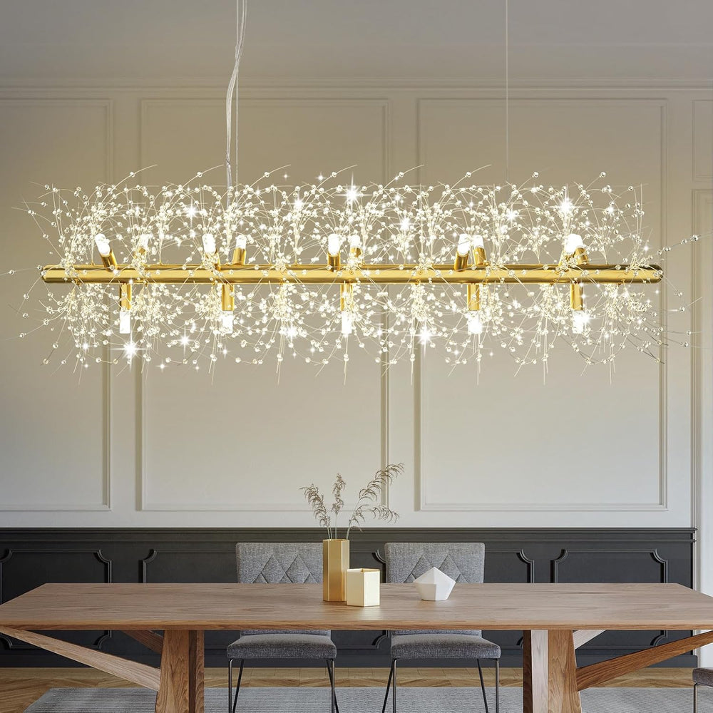 Modern Pendant Light E27 Rattan Ceiling Adjustable Chandelier