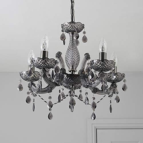 5 Light Chandelier 5 Lamp Pendant Smoked.acrylic Bedroom