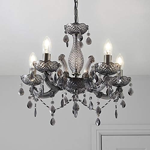 5 Light Chandelier 5 Lamp Pendant Smoked.acrylic Bedroom