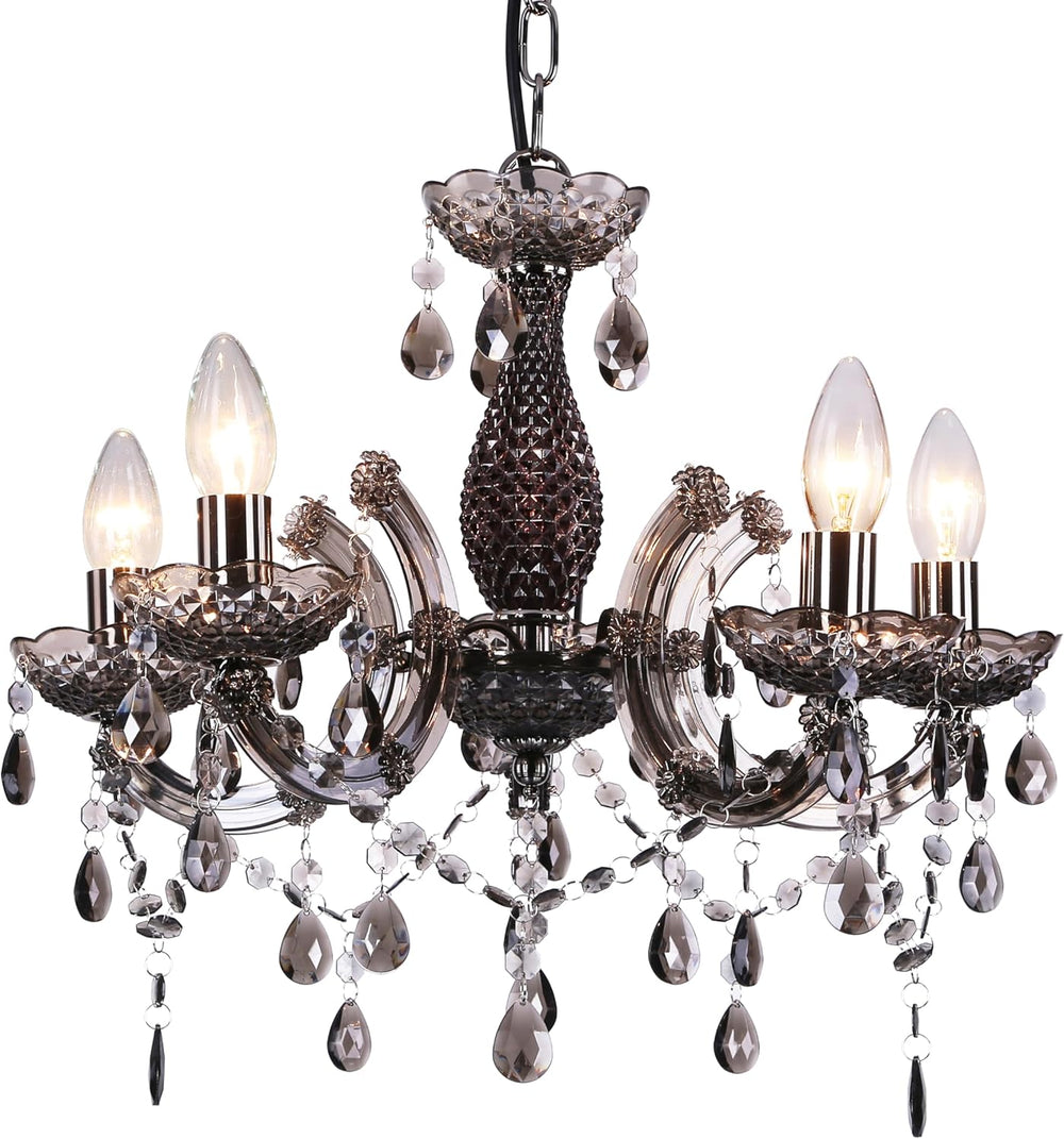 5 Light Chandelier 5 Lamp Pendant Smoked.acrylic Bedroom