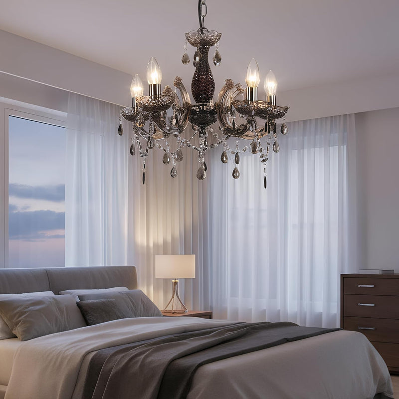 5 Light Chandelier 5 Lamp Pendant Smoked.acrylic Bedroom