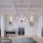 5 Light Chandelier Smoked Acrylic