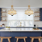 5-Light Crystal Chandelier Ceiling Light Fixture with Adjustable