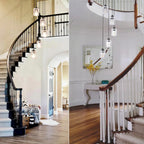5-Light Long Crystal Pendant Chandelier for High Ceilings