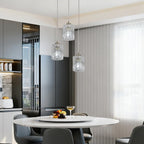 5-Light Long Crystal Pendant Chandelier for High Ceilings