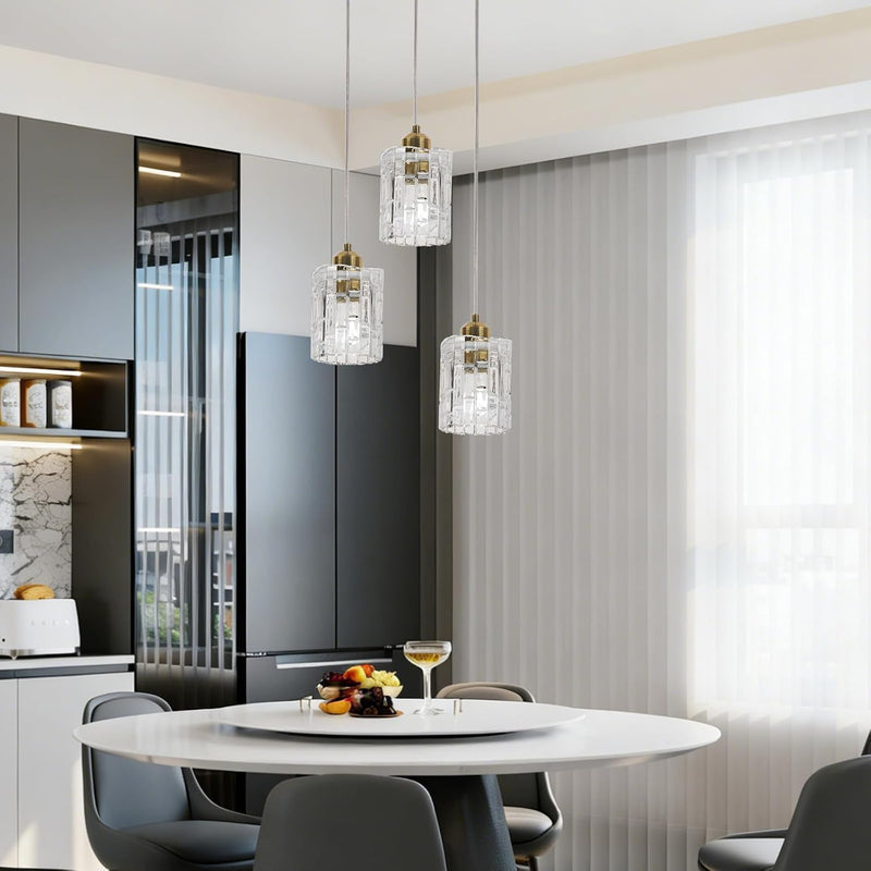 5-Light Long Crystal Pendant Chandelier for High Ceilings