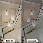 5-Light Long Crystal Pendant Chandelier for High Ceilings