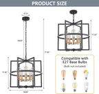 5-Lights Pendant Ceiling Light Industrial Fitting Chandelier