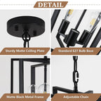 5-Lights Pendant Light Industrial Metal Lighting E27