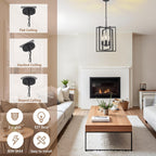 5-Lights Pendant Light Industrial Metal Lighting E27