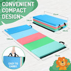5-Panel Folding Gymnastics Tumbling Mat with Carrying Handles