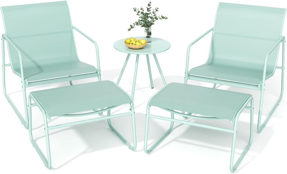 5-Piece Patio Bistro Set Garden Furniture with Table