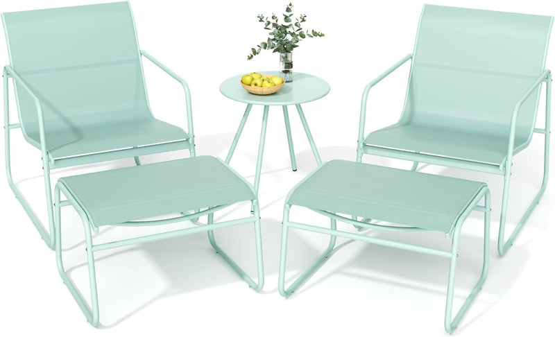 5-Piece Patio Bistro Set Garden Furniture with Table