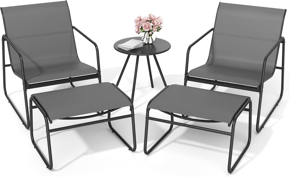 5-Piece Patio Bistro Set Garden Furniture with Table