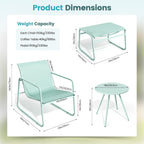 5-Piece Patio Bistro Set Garden Furniture with Table