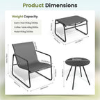 5-Piece Patio Bistro Set Garden Furniture with Table