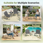 5-Piece Patio Bistro Set Garden Furniture with Table