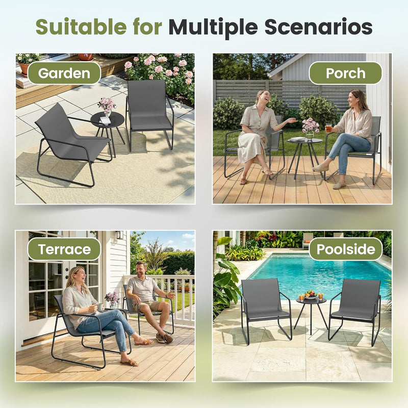 5-Piece Patio Bistro Set Garden Furniture with Table